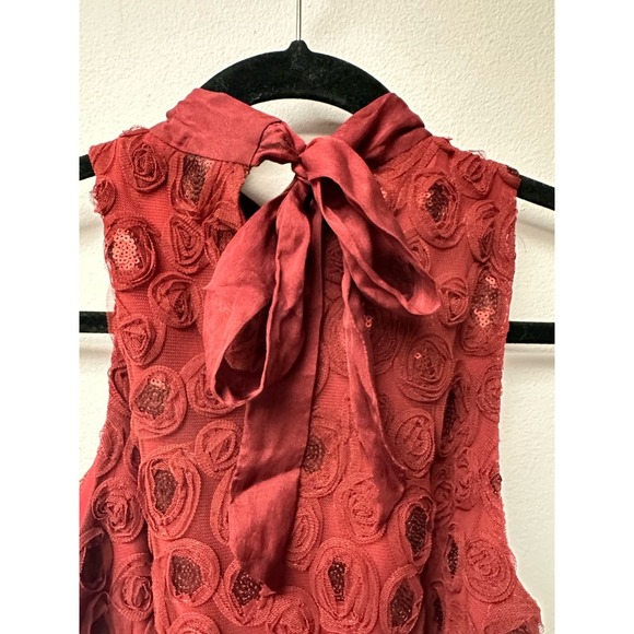 Beautiful red with sequin size 0 dress - Picture 5 of 6